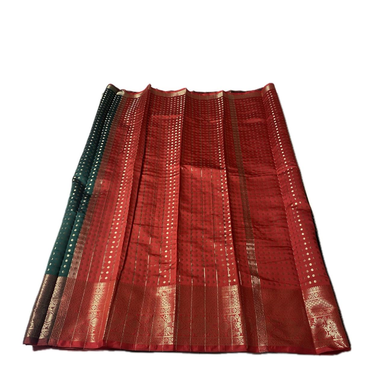 Priya Banarasi Butti Silk Saree Green