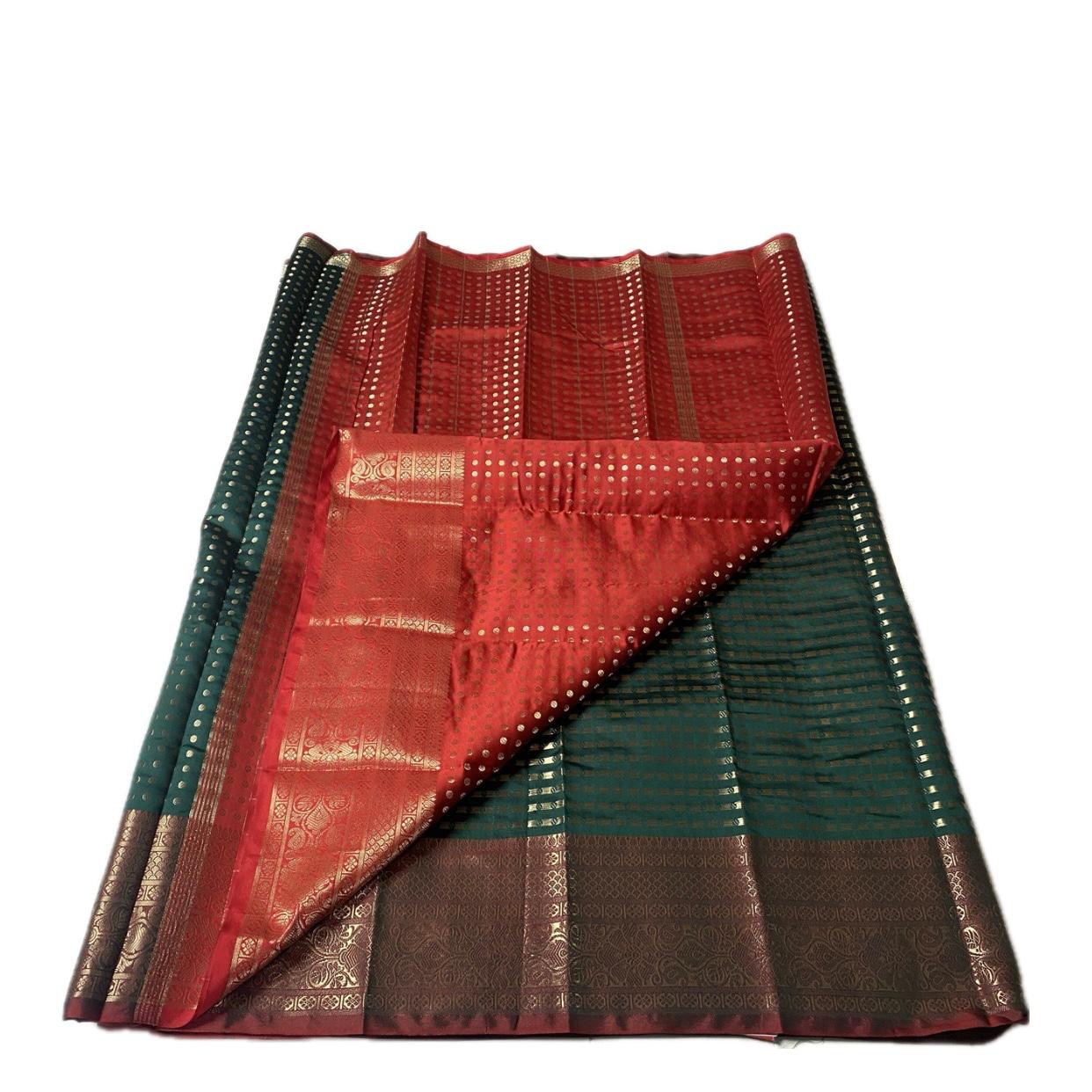 Priya Banarasi Butti Silk Saree Green