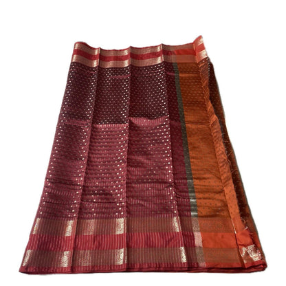 Priya Banarasi Butti Silk Saree Orange