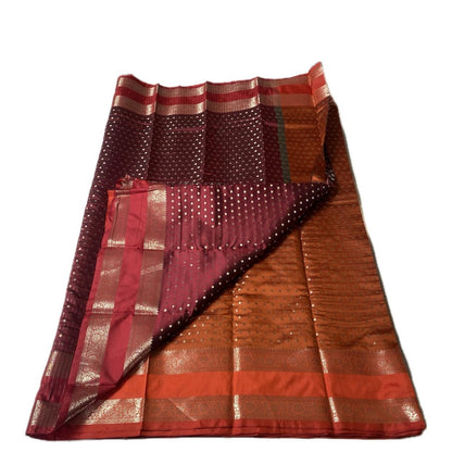 Priya Banarasi Butti Silk Saree Orange