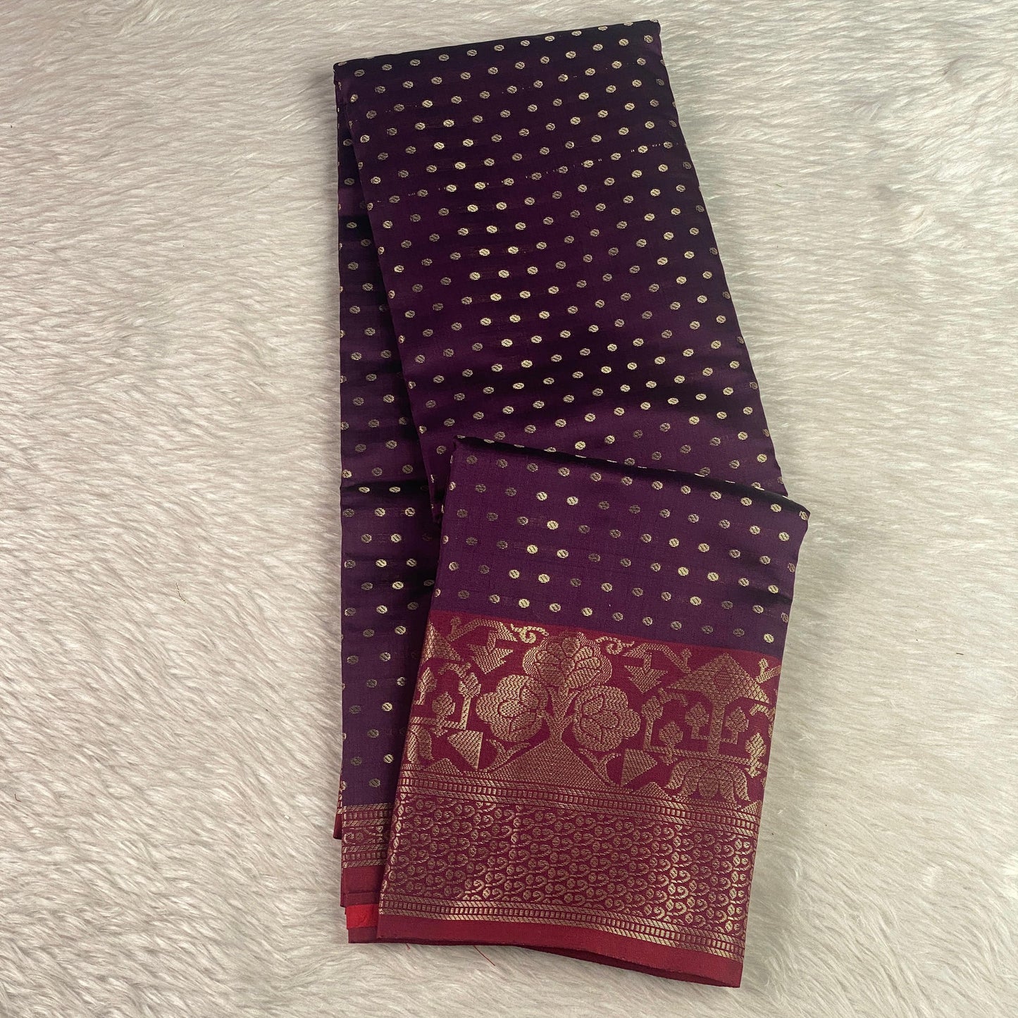 Priya Banarasi Butti Silk Saree Violet