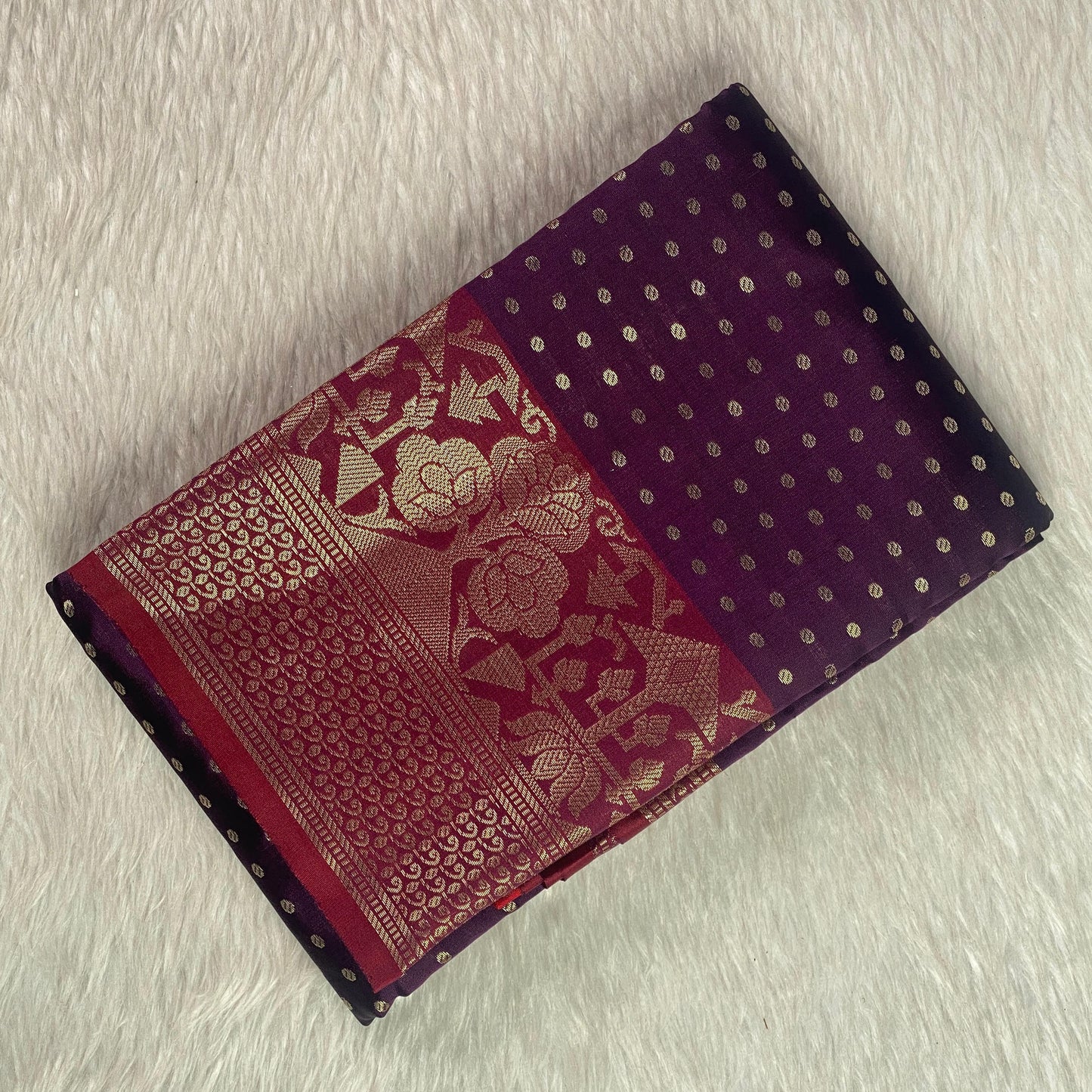 Priya Banarasi Butti Silk Saree Violet