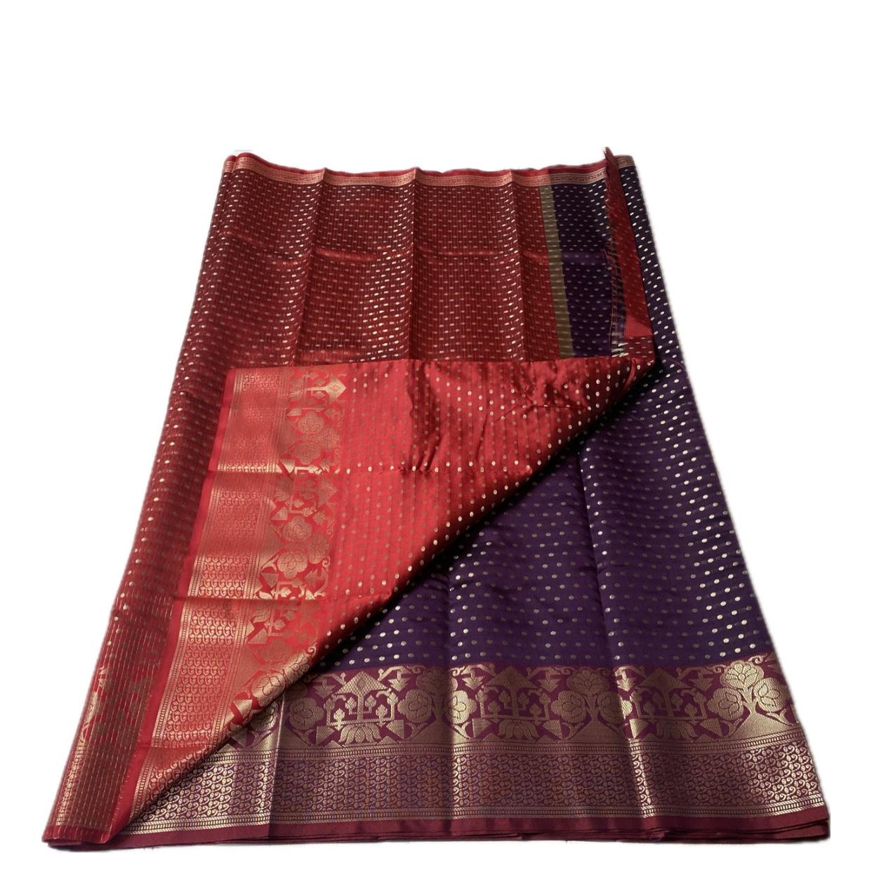Priya Banarasi Butti Silk Saree Violet