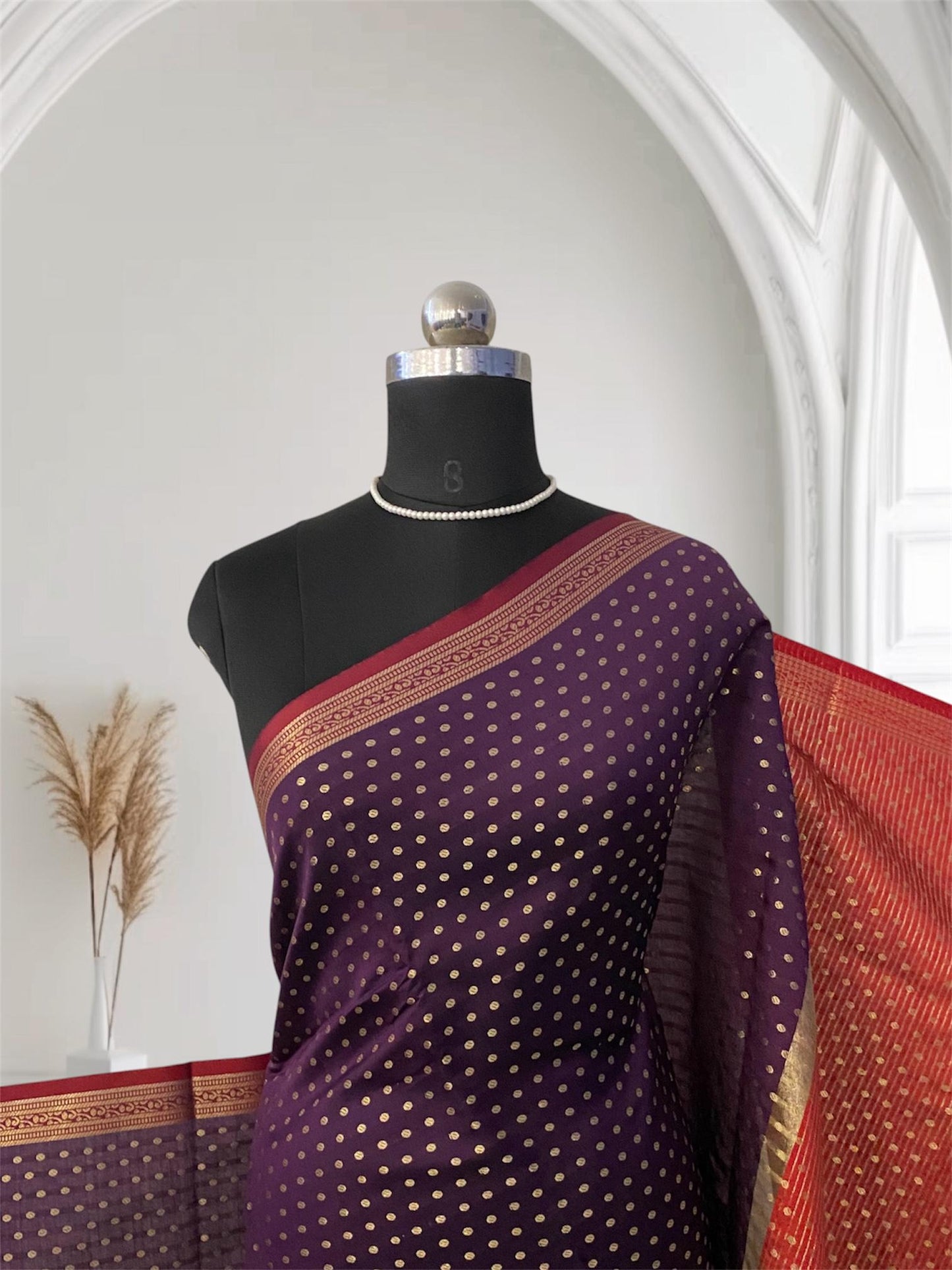 Priya Banarasi Butti Silk Saree Violet
