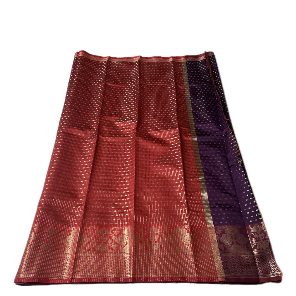 Priya Banarasi Butti Silk Saree Violet