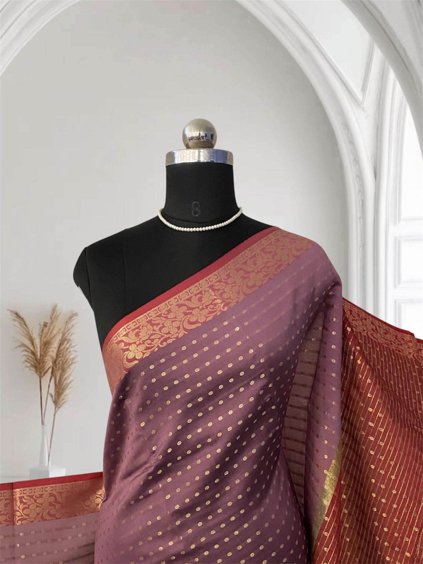 Priya Banarasi Butti Silk Saree Lavender
