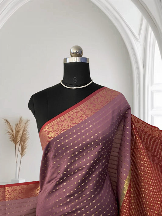 Priya Banarasi Butti Silk Saree Lavender
