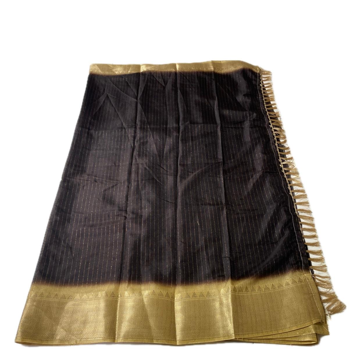 Monalisa Georgette and Light weight Saree Black