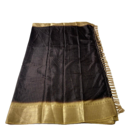 Monalisa Georgette and Light weight Saree Black