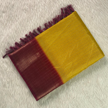 Monalisa Georgette and Light weight Saree Yellow