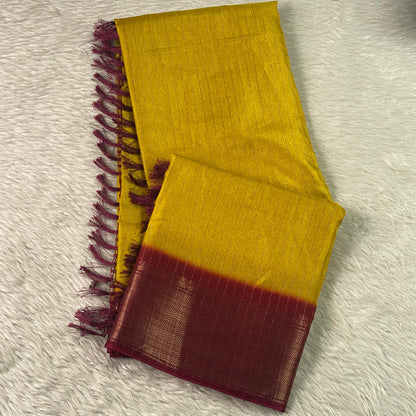 Monalisa Georgette and Light weight Saree Yellow