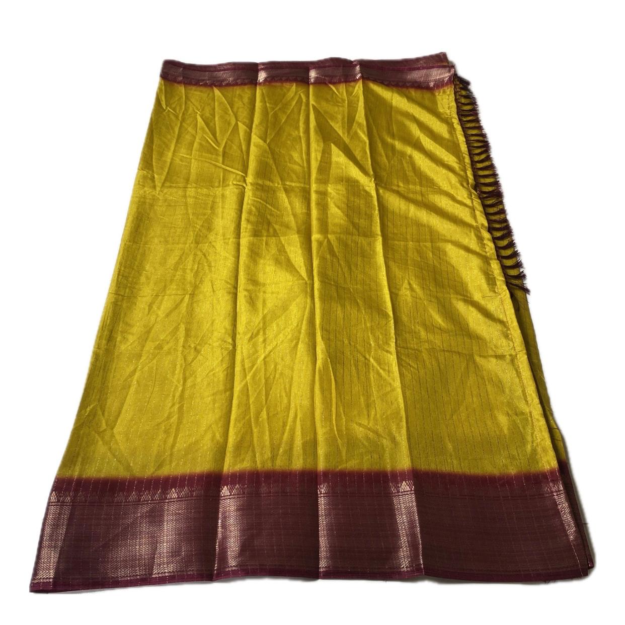 Monalisa Georgette and Light weight Saree Yellow