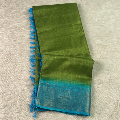 Monalisa Georgette and Light weight Saree Green