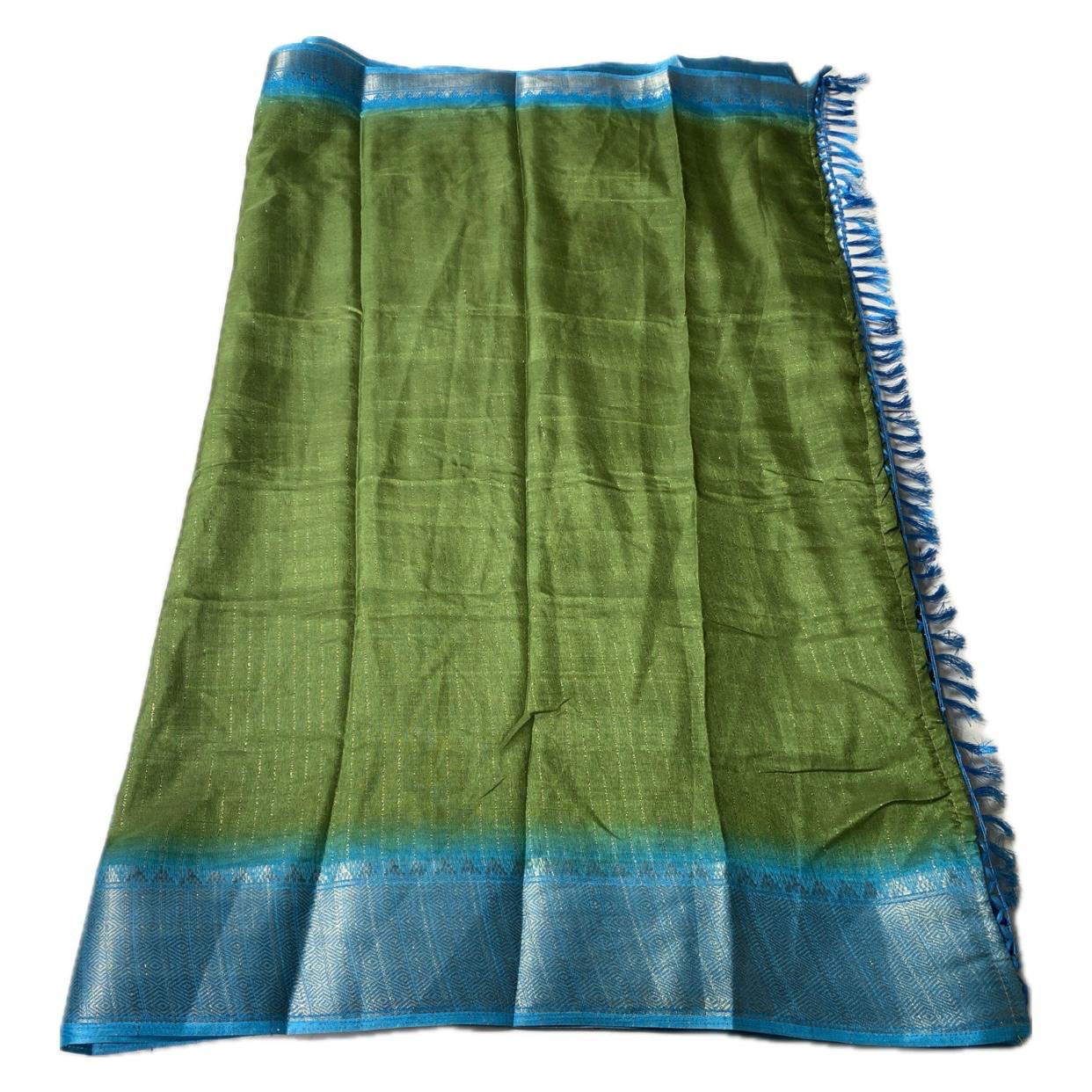 Monalisa Georgette and Light weight Saree Green
