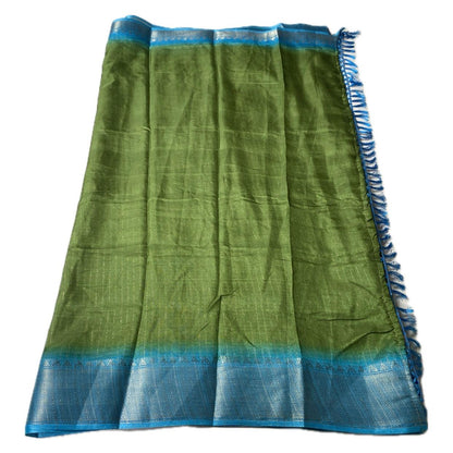Monalisa Georgette and Light weight Saree Green