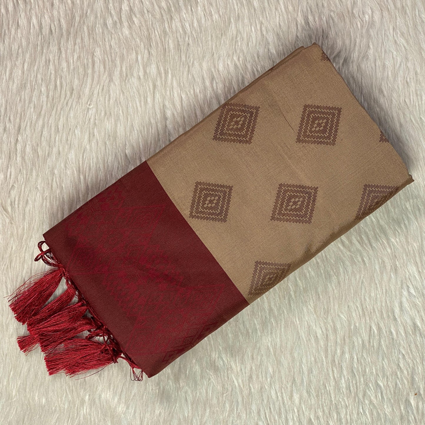 Theertha Soft Silk Saree with Maroon Border