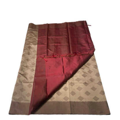 Theertha Soft Silk Saree with Maroon Border