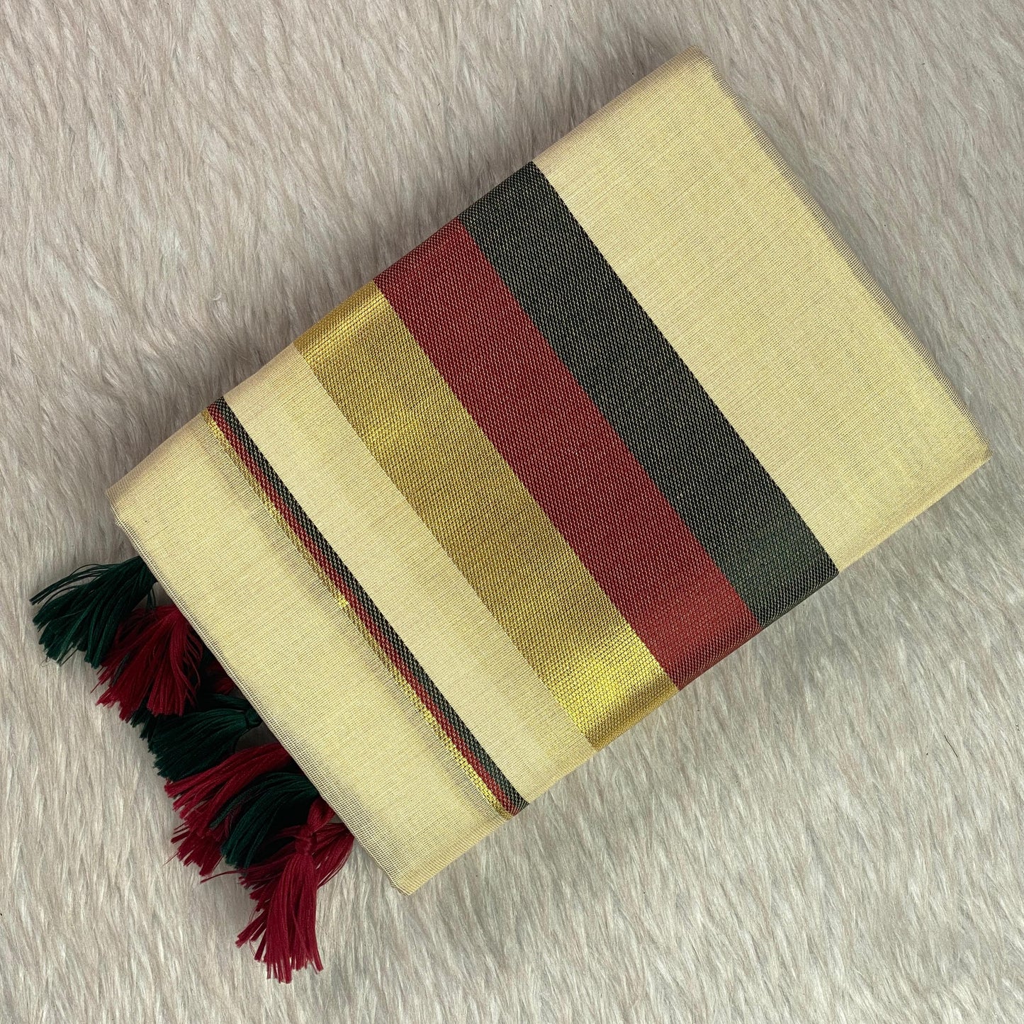 Kadali Royale Tissue Kasavu Saree