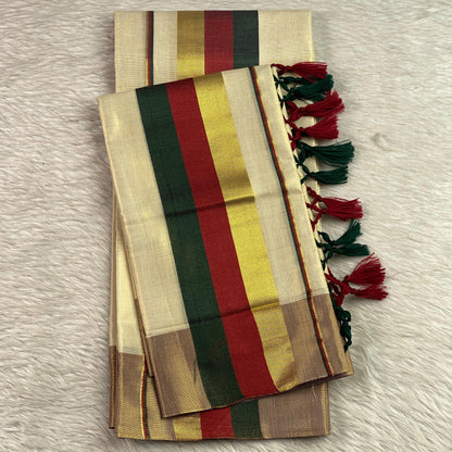 Kadali Royale Tissue Kasavu Saree