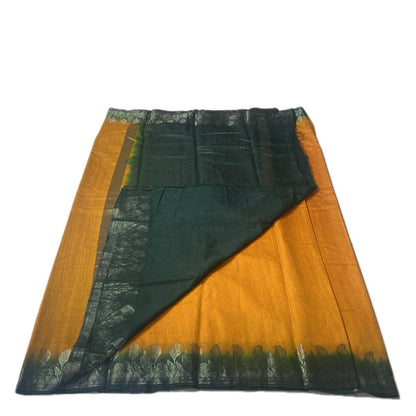 Amika Semi Linen Saree Yellow
