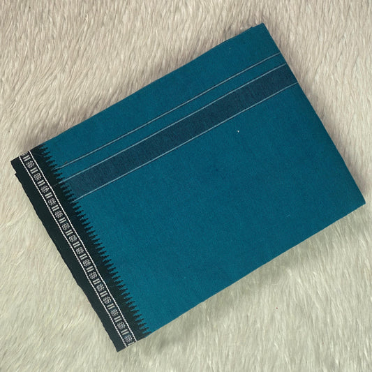 Men Dhoti Blue with Black Border