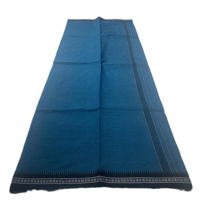 Men Dhoti Blue with Black Border