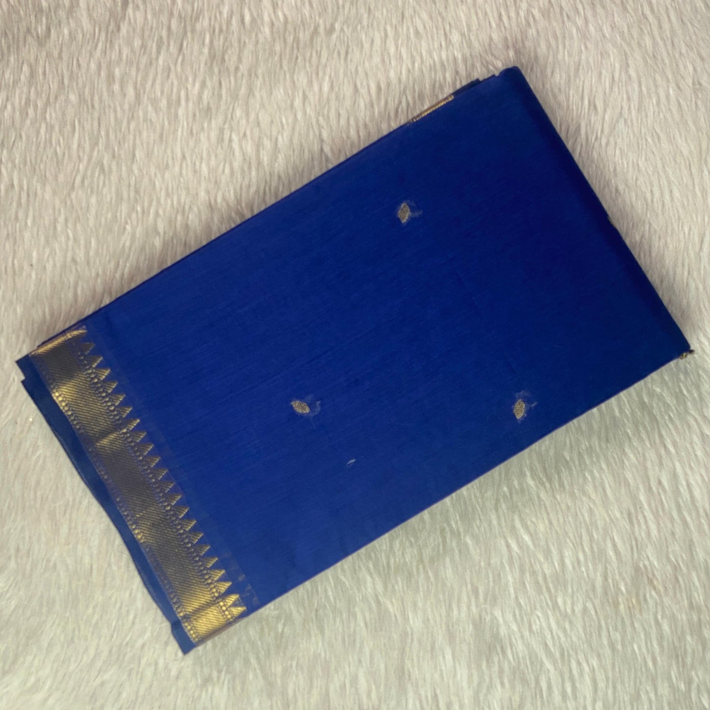 Paru Royal Blue Chanderi Cotton Saree