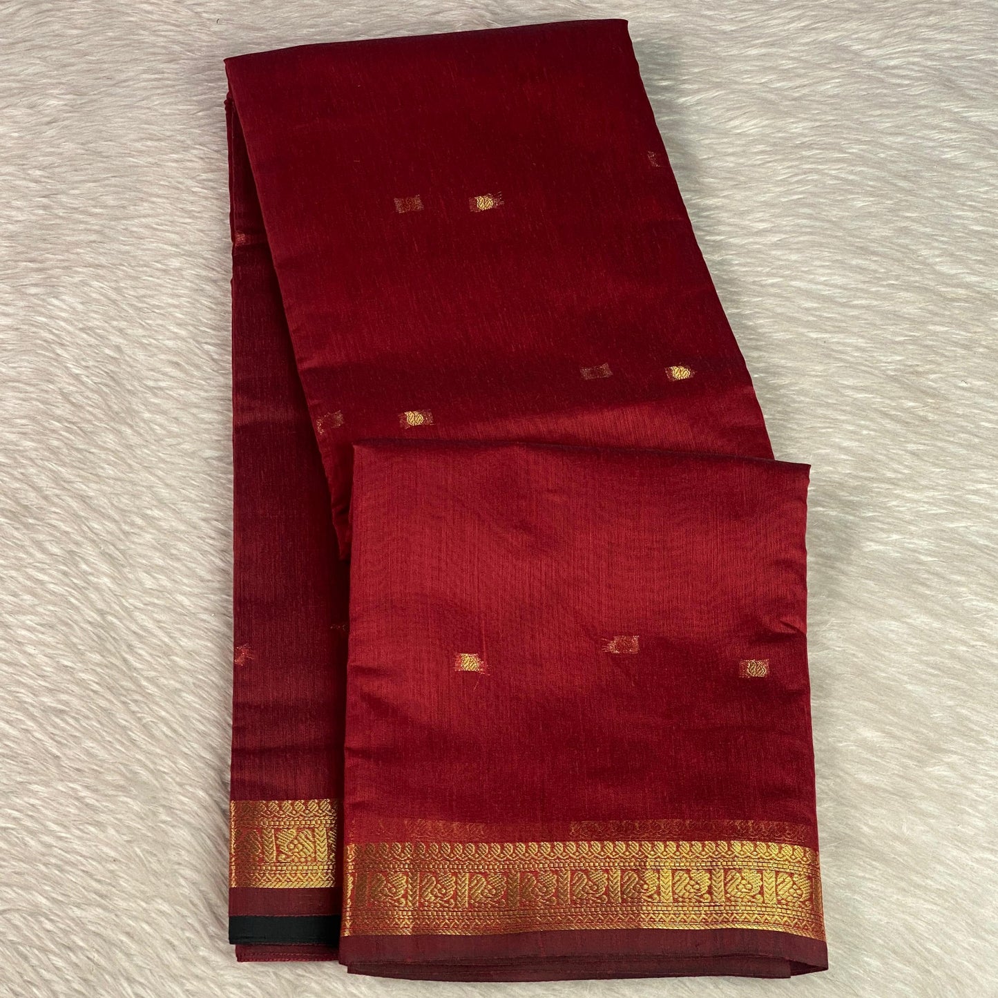 Paru Red Chanderi Cotton Saree