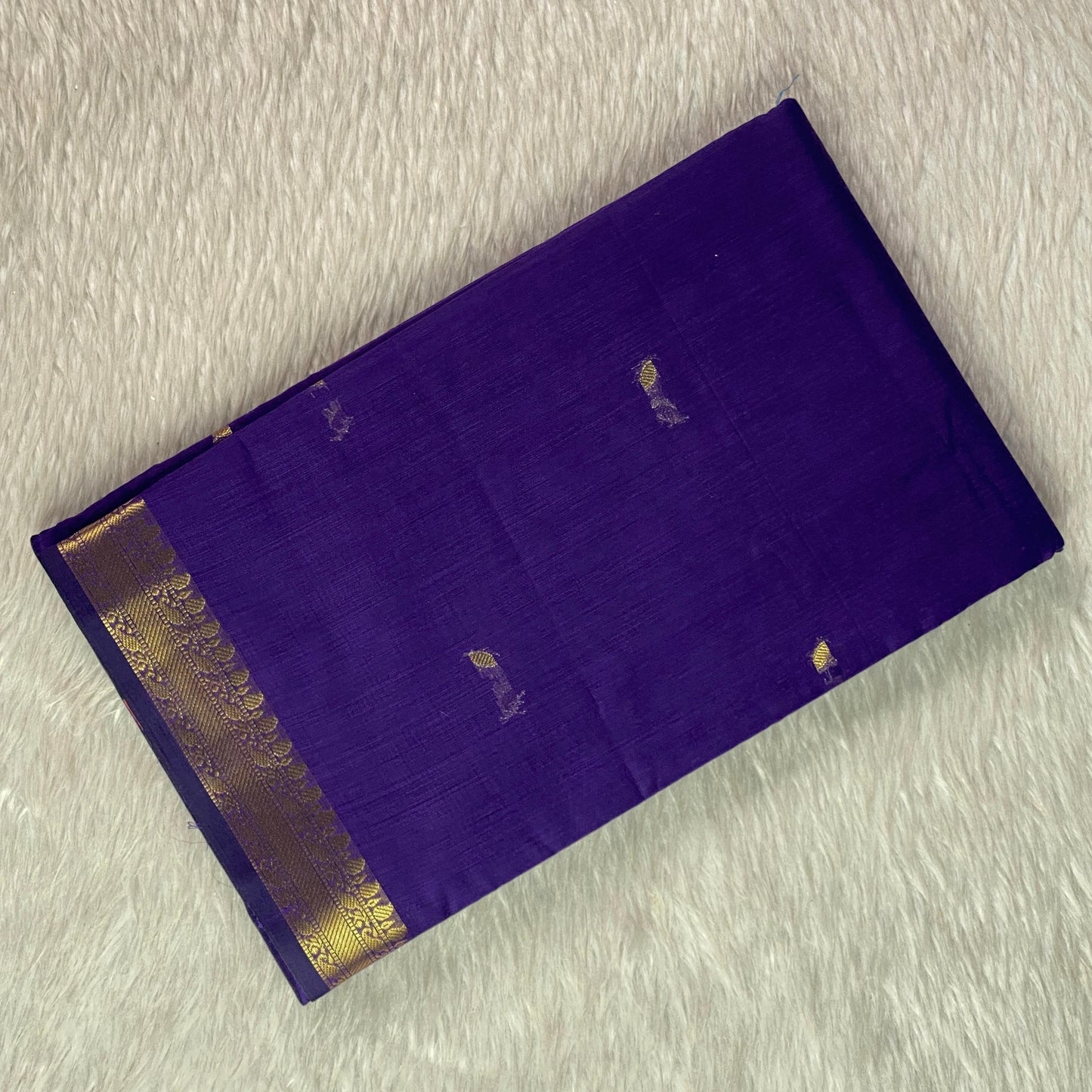 Paru Violet Chanderi Cotton Saree
