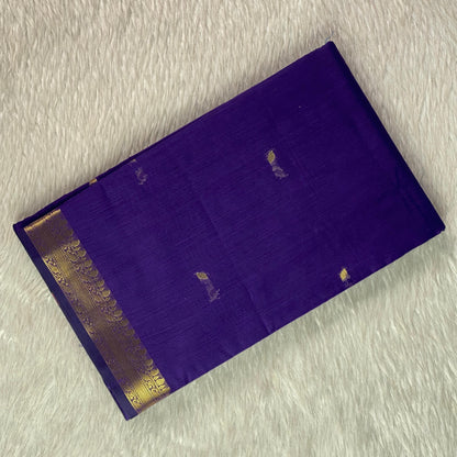 Paru Violet Chanderi Cotton Saree