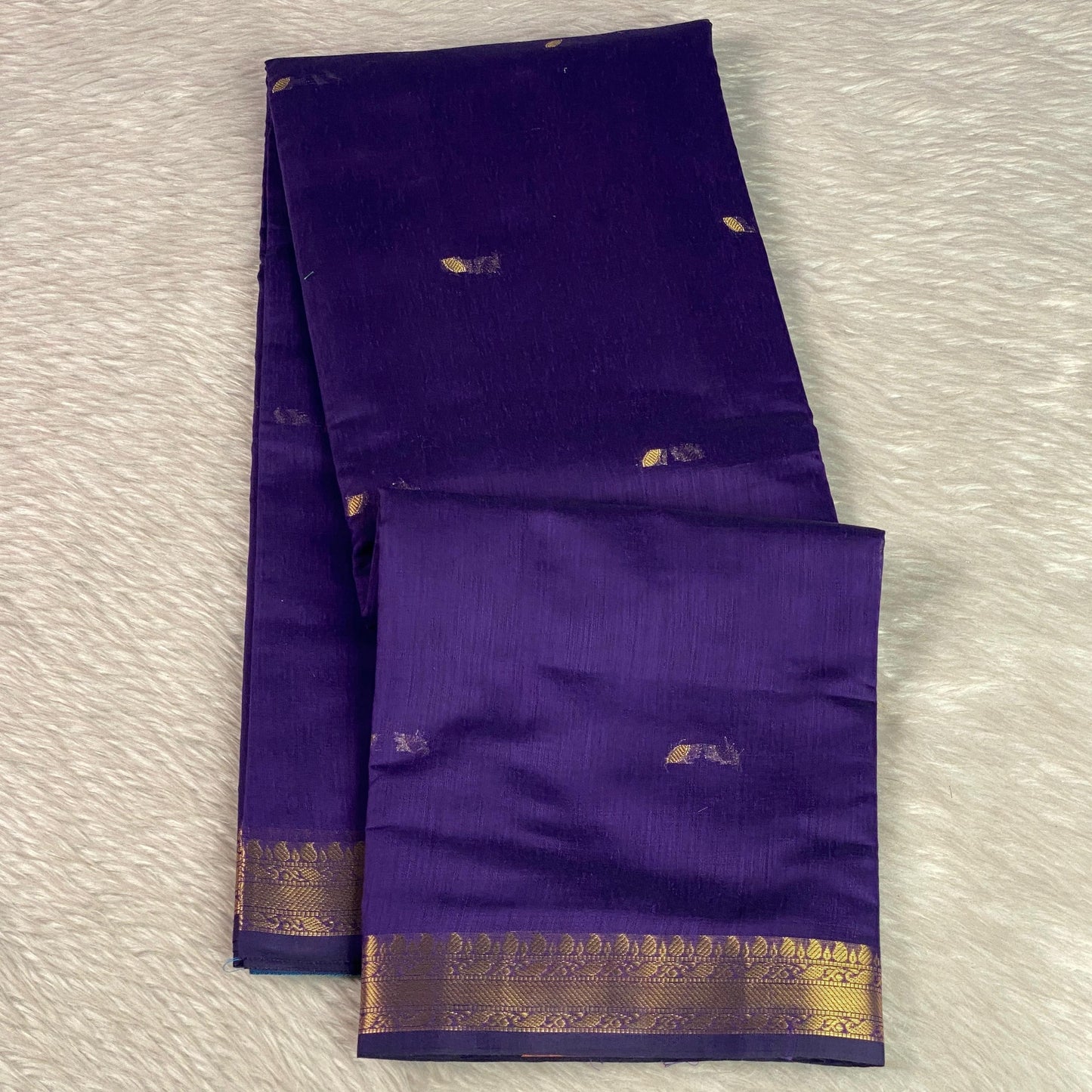 Paru Violet Chanderi Cotton Saree