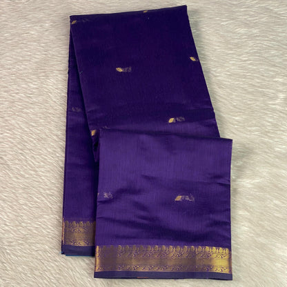 Paru Violet Chanderi Cotton Saree