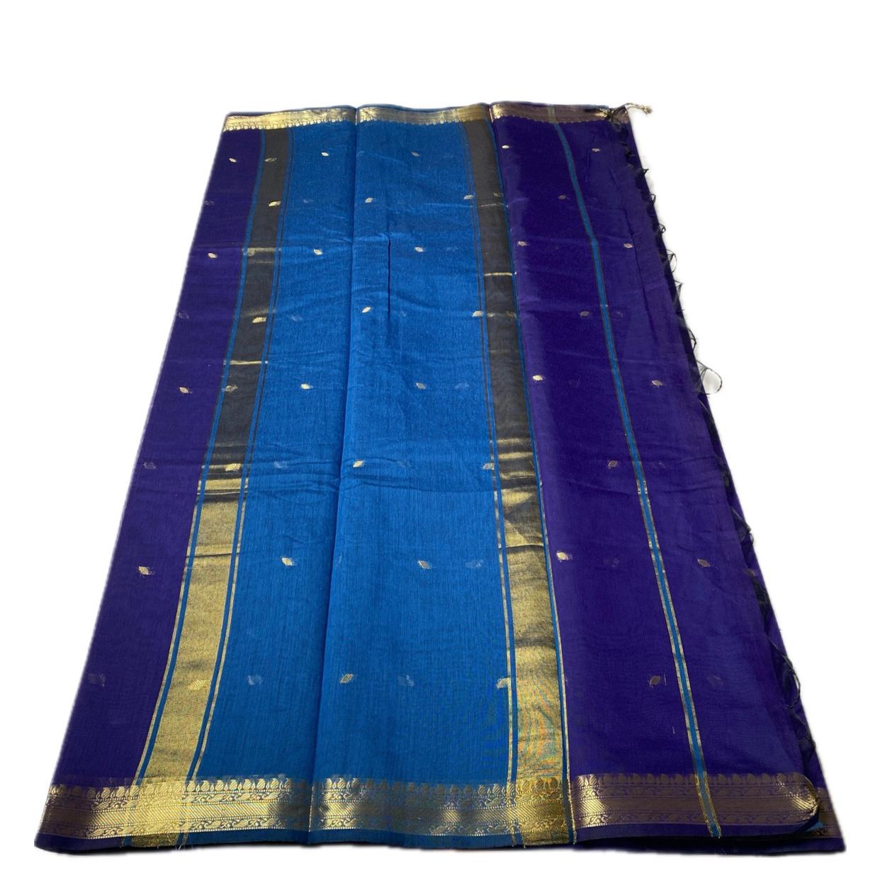 Paru Violet Chanderi Cotton Saree