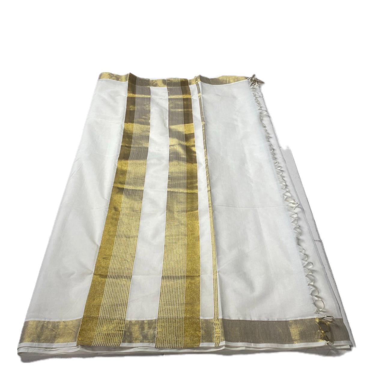 Vishakham Golden Aura Cotton Set Saree