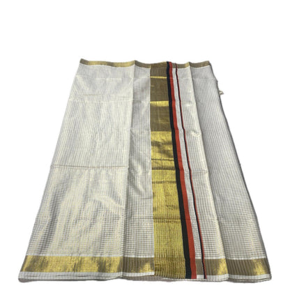 Thiruvonam Red Border Kerala Kasavu Saree