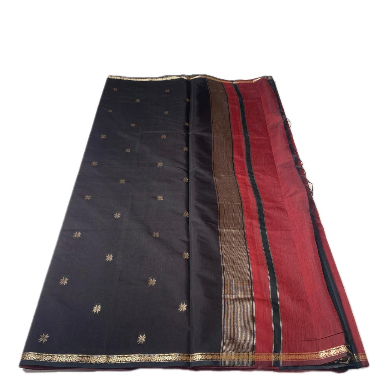 Maheshwari Cotton Red with Black Border