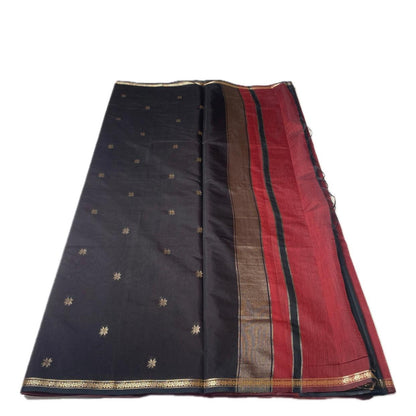 Maheshwari Cotton Red with Black Border