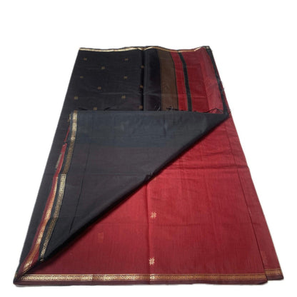 Maheshwari Cotton Red with Black Border