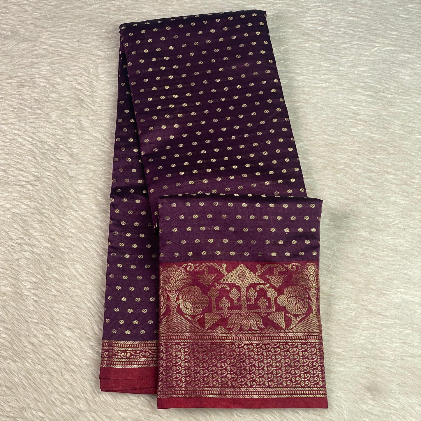 Priya Banarasi Butti Silk Saree Purple