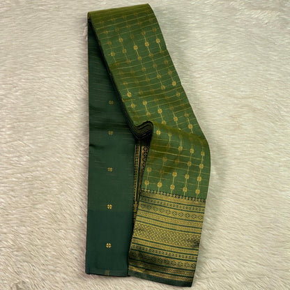 Zayna Royal Emerald with Golden Floral Kasavu
