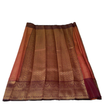 Nayna Orange Silk Saree