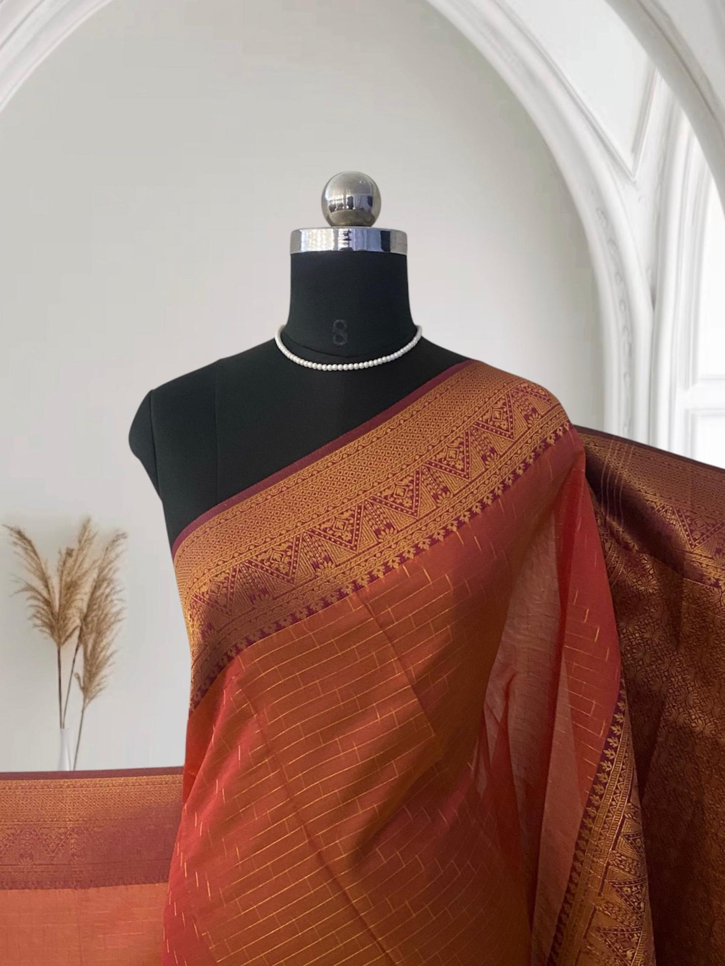 Nayna Orange Silk Saree