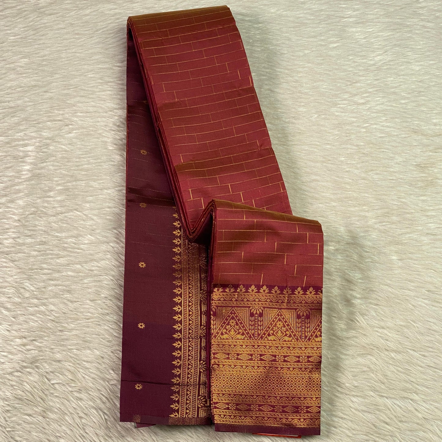 Nayna Brown Silk Saree