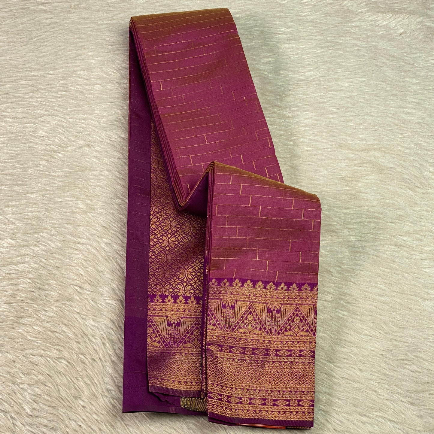 Nayna Purple Silk Saree