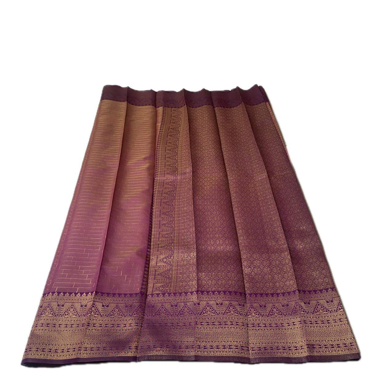 Nayna Purple Silk Saree