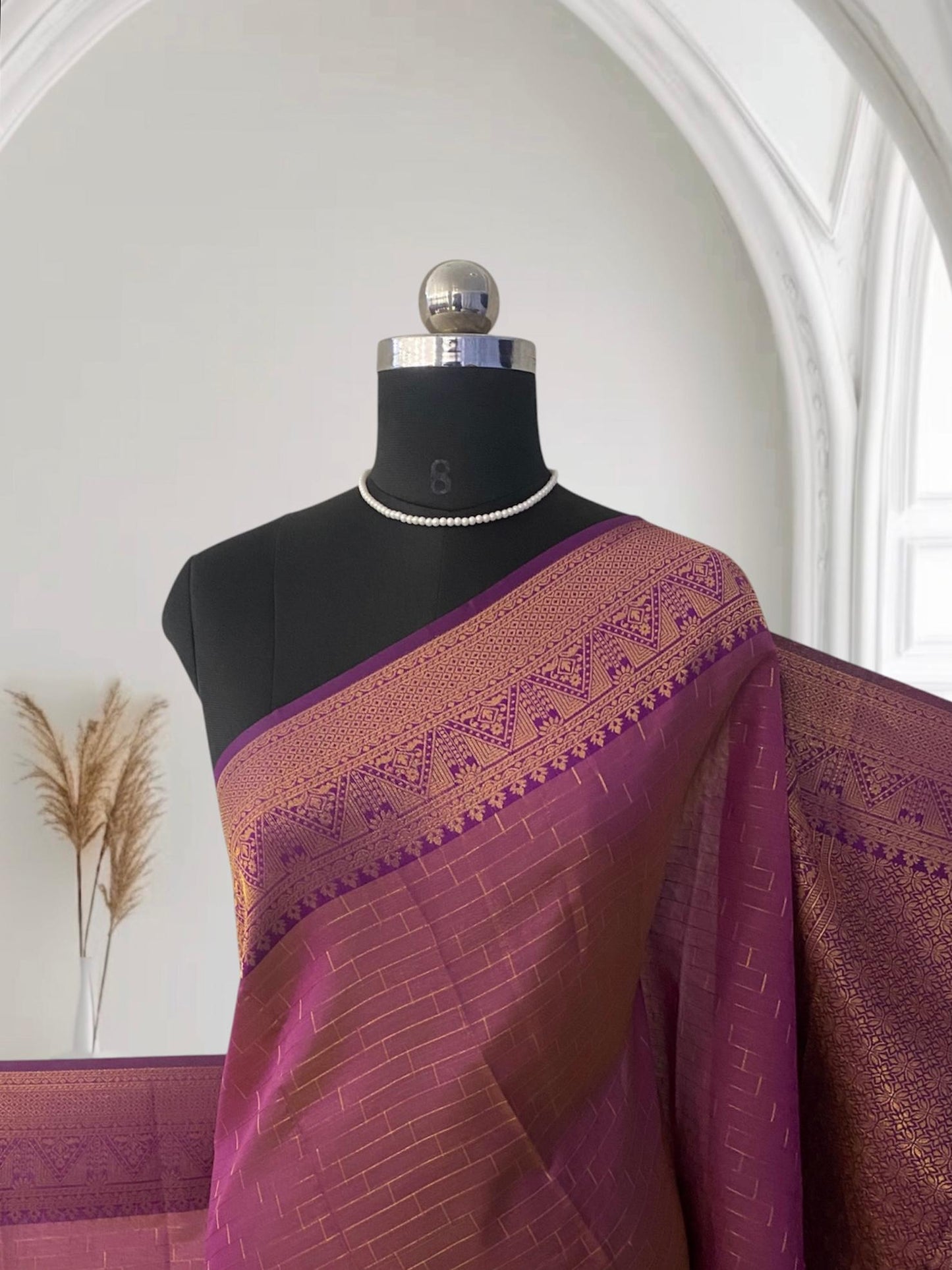 Nayna Purple Silk Saree