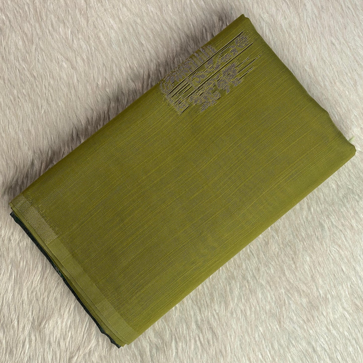 Shanmathi Floral Saree Olive Green