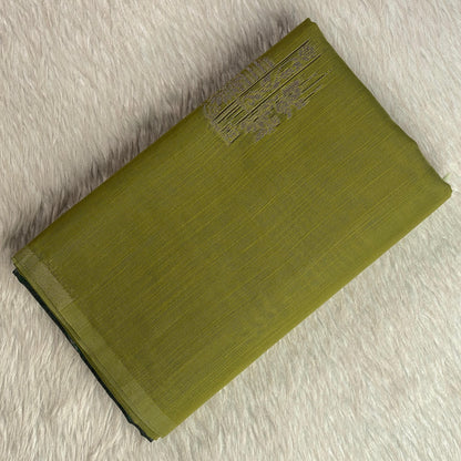 Shanmathi Floral Saree Olive Green