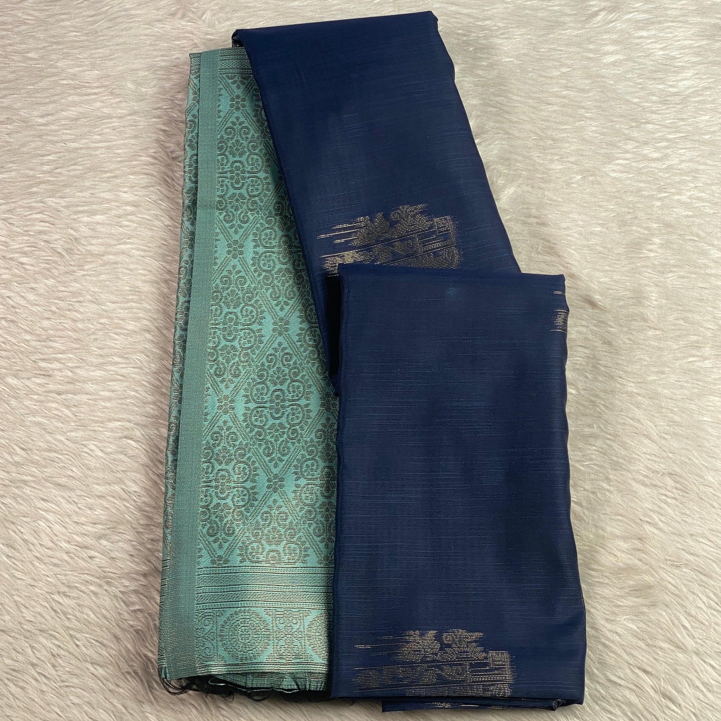 Shanmathi Floral Saree Blue