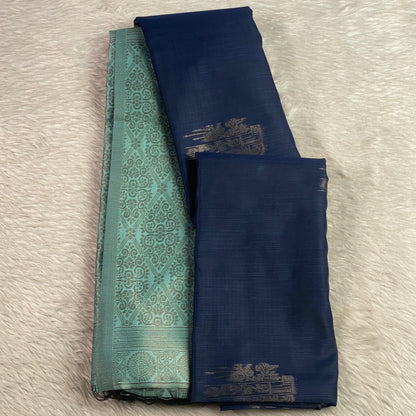 Shanmathi Floral Saree Blue